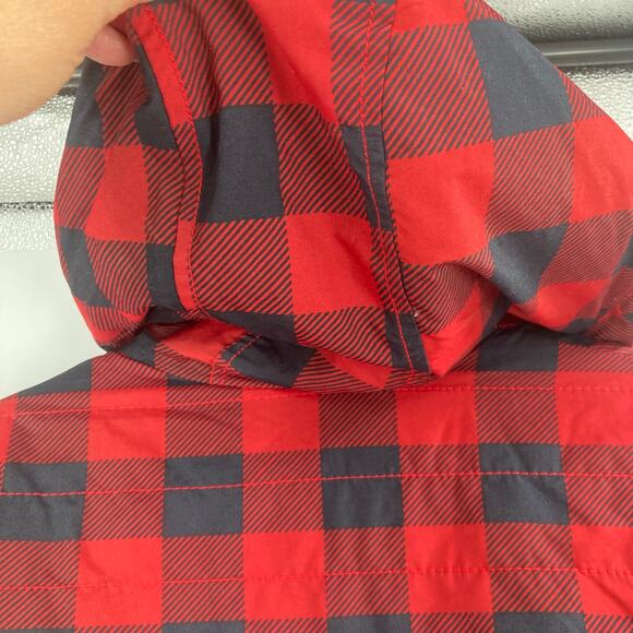 COLUMBIA Chatfield Hill Jacket Women Small Red Black Buffalo Plaid Sherpa Lined - Picture 10 of 16